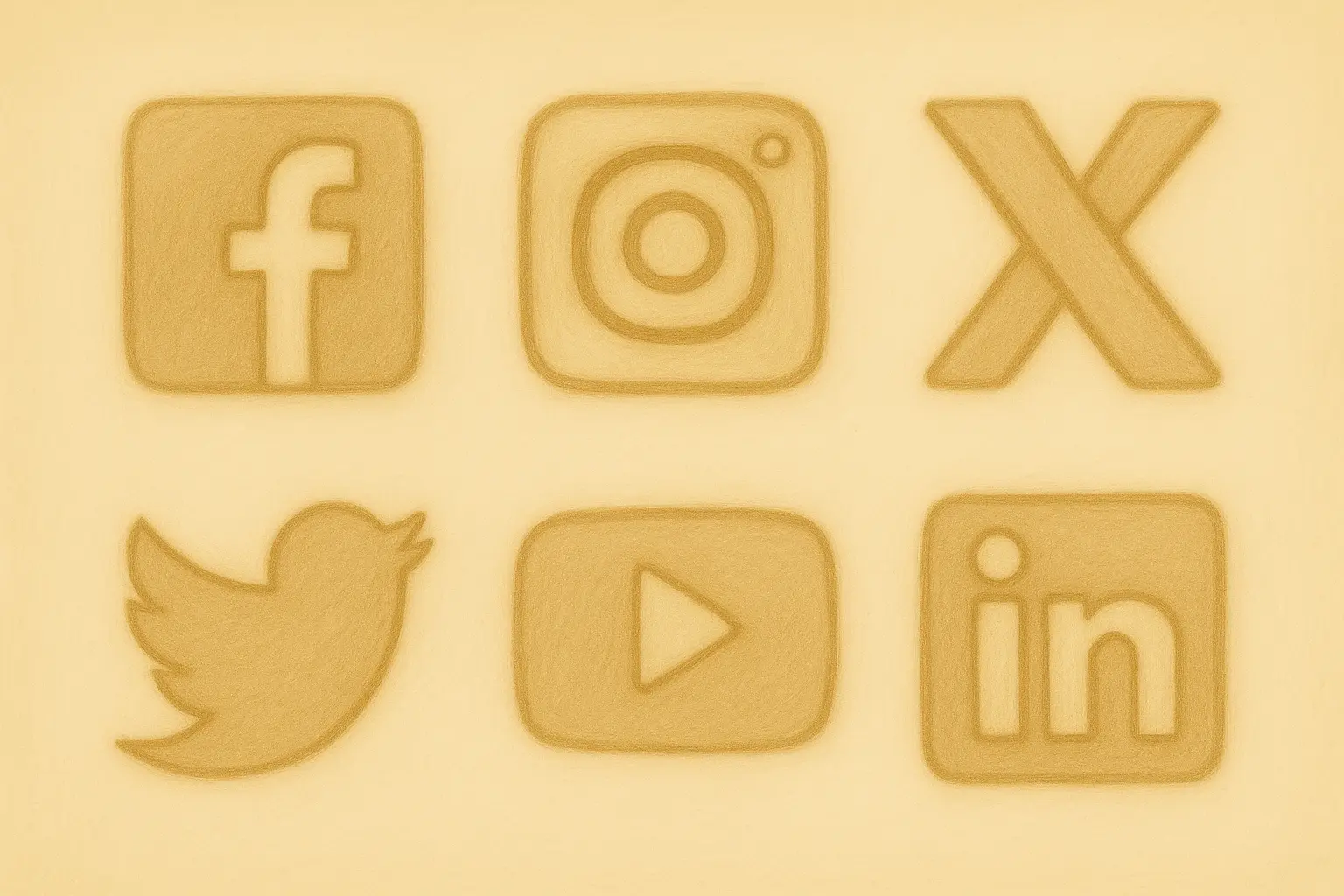 Die Icons der verschiedenen Social-Media-Plattformen